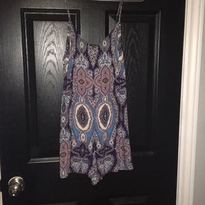 Tapestry patterned romper